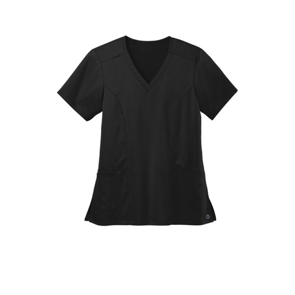 Ladies Scrub Top Bottom Pockets