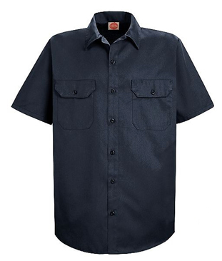 Work Shirt Short Sleeve Navy 100% Cotton – Gross Embroidery and Sign Shop