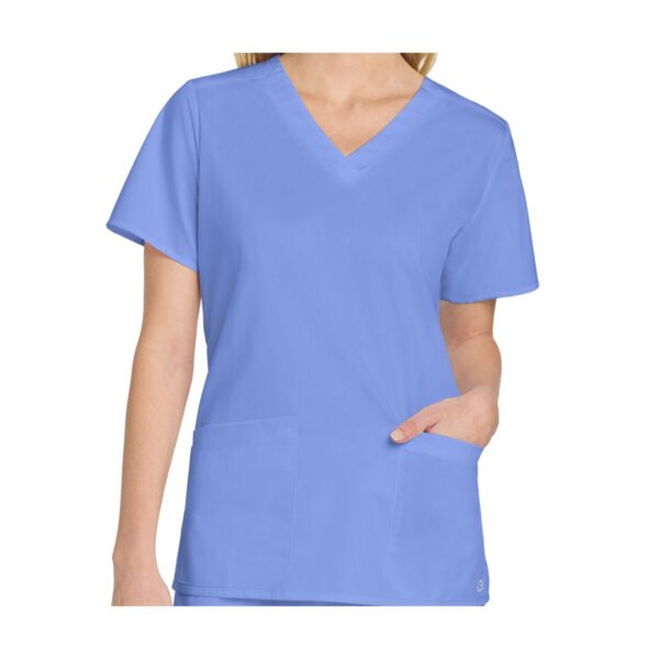 Ladies Scrub Top Bottom Pockets Bio-Med