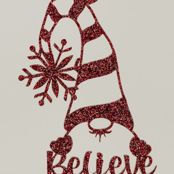 Laser Engraved Plexiglass Gnome Ornament