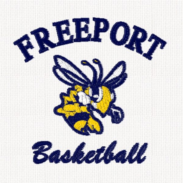 Freeport Basketball Embroidered Bee Emblem - Various Garments