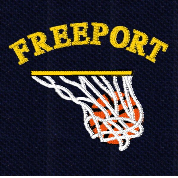 Freeport Basketball Embroidered Swoosh Emblem - Various Garments