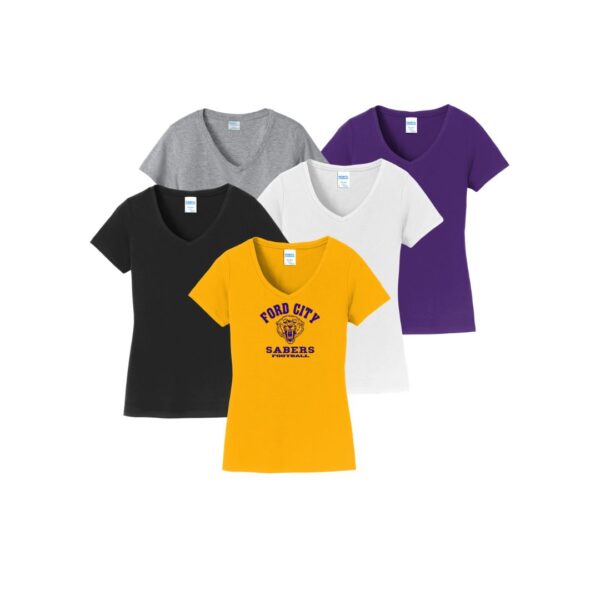 Ladies V-Neck T-Shirt - FC Youth Football